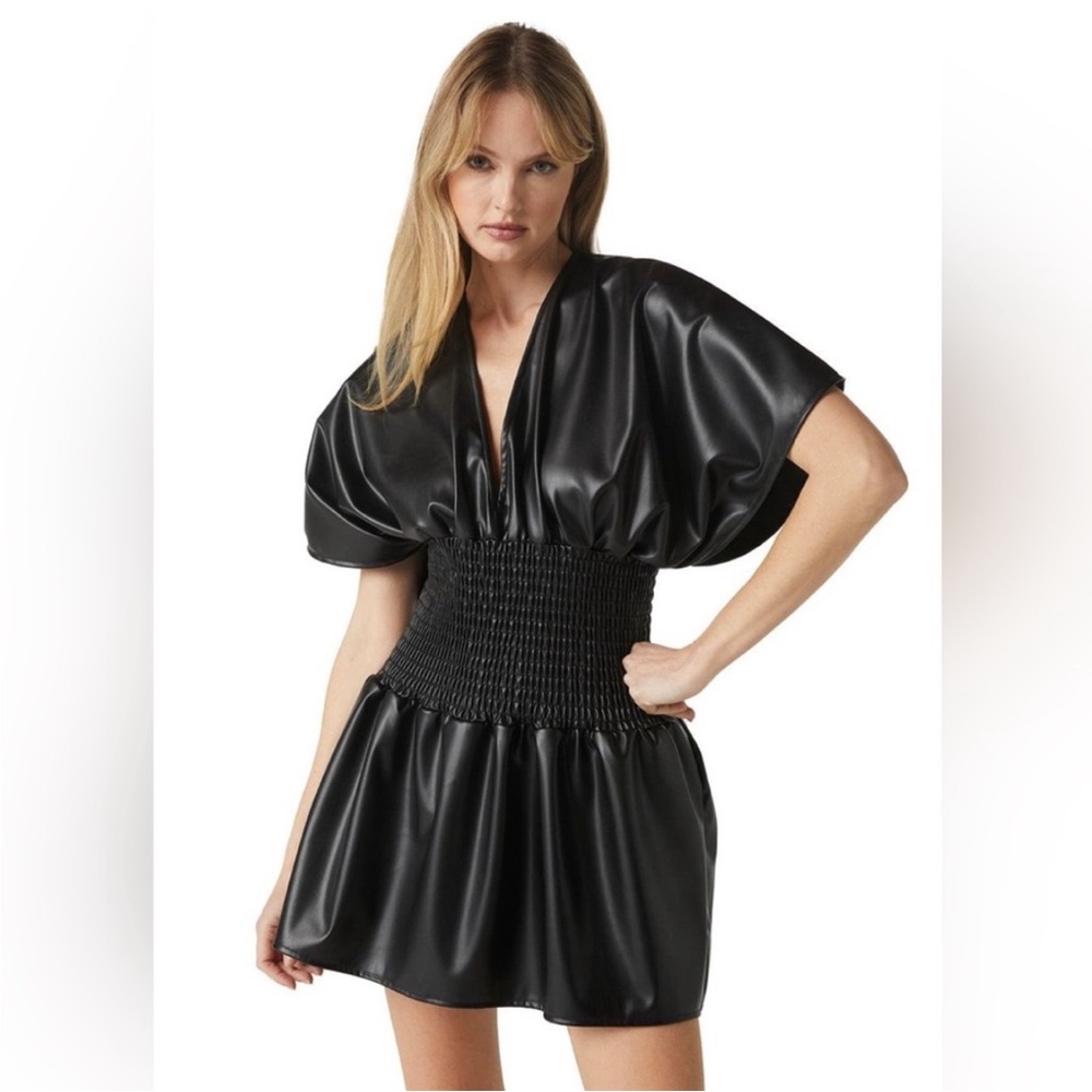 NWT Misa faux leather dress Size M